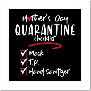 Funny Mother's Day Quarantine Checklist Posters and Art